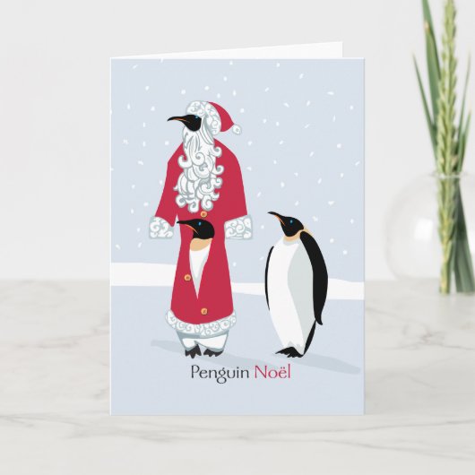 Penguin-Weihnachten Feiertagskarte (Vorderseite)