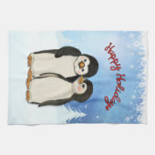 Penguin Weihnachten Geschirrtuch (Horizontal)