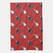Penguin Weihnachten Geschirrtuch (Vertikal)