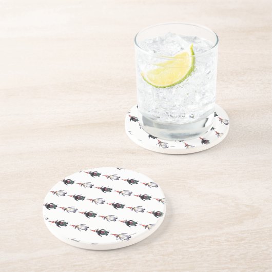 Penguin Weihnachten Getränkeuntersetzer (Seite)