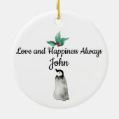 Penguin Weihnachten Keramik Ornament (Hinten)