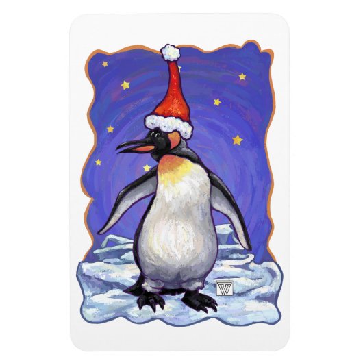 Penguin Weihnachten Magnet (Vertikal)