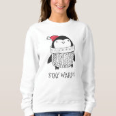 Penguin, Weihnachten, Niedlich, Ladys Sweatshirt (Vorderseite)