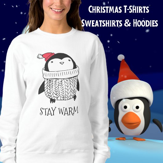 Penguin, Weihnachten, Niedlich, Ladys Sweatshirt