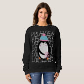 Penguin Weihnachten Niedlicher Schneeflocken Winte Sweatshirt (Vorne ganz)