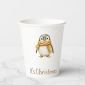 Penguin Weihnachten Pappbecher (Vorderseite)