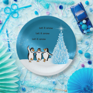 Penguin Weihnachten Pappteller