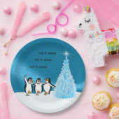 Penguin Weihnachten Pappteller (Party)