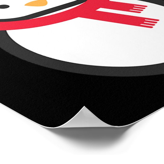 Penguin Weihnachten Poster (Ecke)