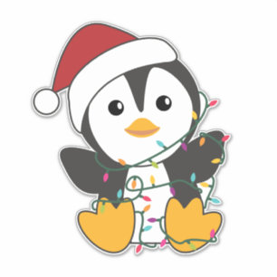 Penguin Weihnachten Schnee Winter Tiere Pinguine Aufkleber