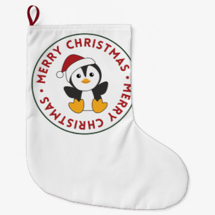 Penguin Weihnachten Schnee Winter Tiere Pinguine Großer Weihnachtsstrumpf