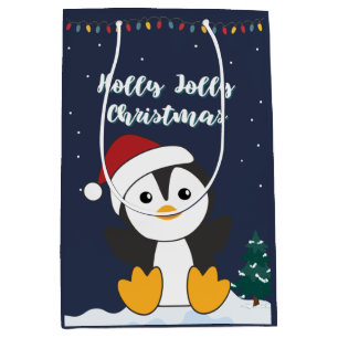 Penguin Weihnachten Schnee Winter Tiere Pinguine M Mittlere Geschenktüte