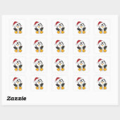 Penguin Weihnachten Schnee Winter Tiere Pinguine Quadratischer Aufkleber (Blatt)