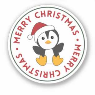 Penguin Weihnachten Schnee Winter Tiere Pinguine S Aufkleber