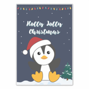 Penguin Weihnachten Schnee Winter Tiere Pinguine S Aufkleber