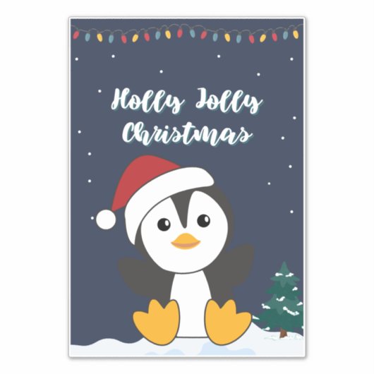 Penguin Weihnachten Schnee Winter Tiere Pinguine S Aufkleber (Vorderseite)