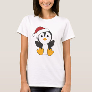 Penguin Weihnachten Schnee Winter Tiere Pinguine T-Shirt