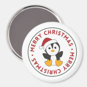 Penguin Weihnachten Schnee Wintertiere Pinguine Ma Magnet (Vorderseite/Rückseite)