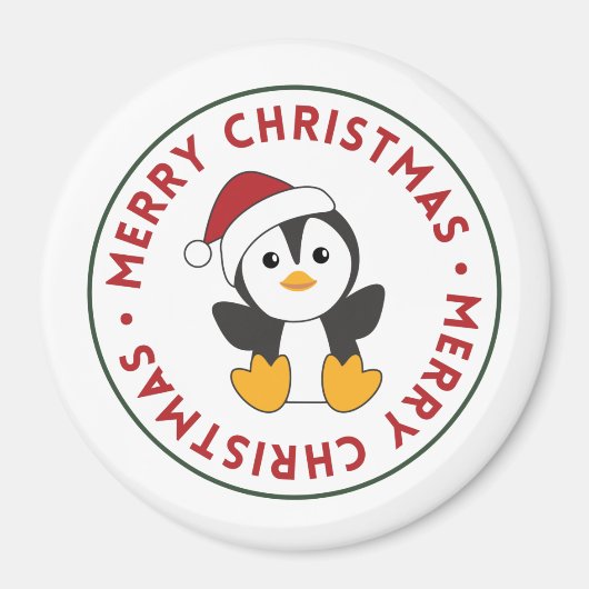 Penguin Weihnachten Schnee Wintertiere Pinguine Ma Magnet (Vorne)