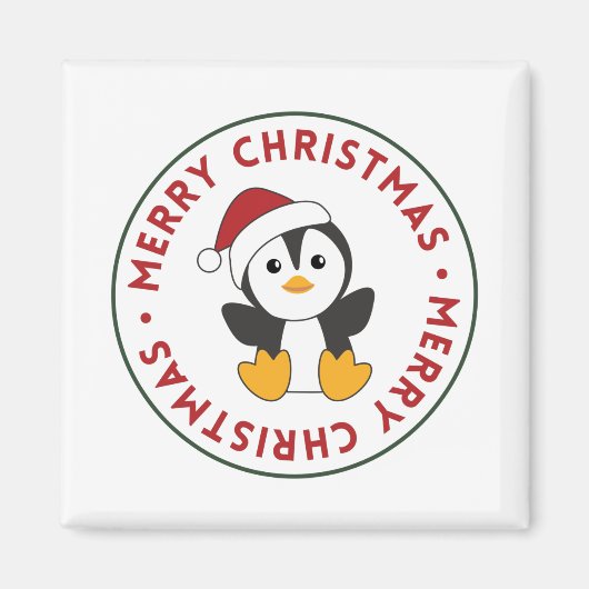 Penguin Weihnachten Schnee Wintertiere Pinguine Ma Magnet (Vorne)