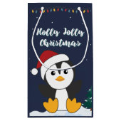 Penguin Weihnachten Schnee Wintertiere Pinguine Sm Kleine Geschenktüte (Rückseite)