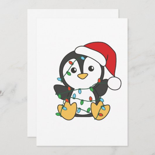 Penguin Weihnachten Winter Tiere Urlaub Penguines (Vorne/Hinten)