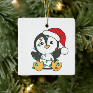 Penguin Weihnachten Winter Tiere Urlaub Penguines Keramikornament
