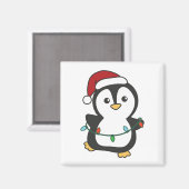 Penguin Weihnachten Winter Tiere Urlaub Penguines Magnet (Vorderseite/Rückseite)
