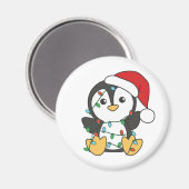 Penguin Weihnachten Winter Tiere Urlaub Penguines Magnet (Vorderseite/Rückseite)