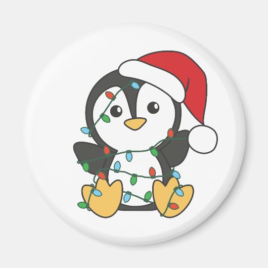 Penguin Weihnachten Winter Tiere Urlaub Penguines Magnet (Vorne)