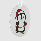 Penguin Weihnachten Winter Tiere Urlaub Penguines Ornament (Vorderseite)