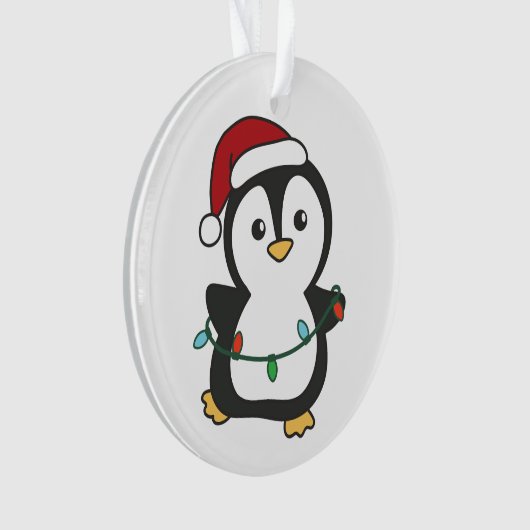 Penguin Weihnachten Winter Tiere Urlaub Penguines Ornament (Vorderseite)