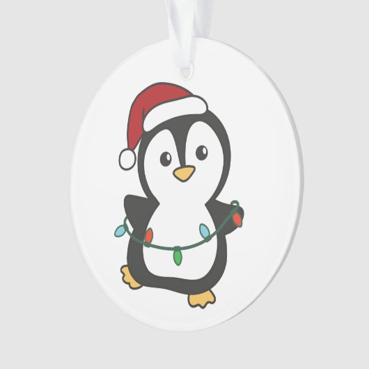 Penguin Weihnachten Winter Tiere Urlaub Penguines Ornament (Vorderseite)