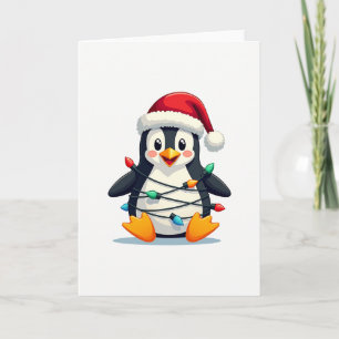 Penguin Weihnachten Wintertiere Weihnachtskarte Karte