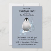Penguin Weihnachts-Party Einladung (Vorderseite)