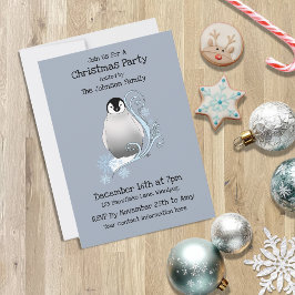 Penguin Weihnachts-Party Einladung