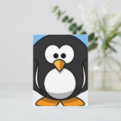 Penguin Weihnachts-Party Einladung (Stehend Vorderseite)