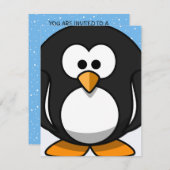 Penguin Weihnachts-Party Einladung (Vorne/Hinten)