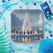Penguin Weihnachts-Party Pappteller (Party)