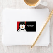 Penguin Weihnachts-Rücksendeadresse Adressaufkleber (Insitu)