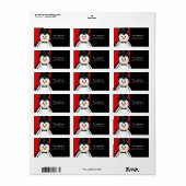 Penguin Weihnachts-Rücksendeadresse Adressaufkleber (Vorne)