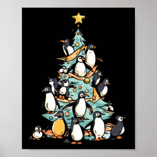 Penguin Weihnachts-Tag Ice Bird Tier Weihnachtsman Poster