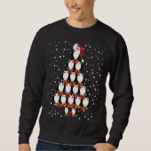 Penguin Weihnachtsbaum Ugly Weihnachtssüßer Sweatshirt (Vorderseite)