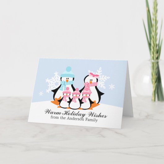 Penguin Weihnachtskarten Feiertagskarte (Vorderseite)