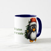 Penguin Weihnachtsmannmütze Frohe Weihnachtsfamili Tasse (VorderseiteRechts)