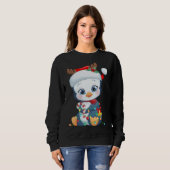 Penguin Weihnachtsmannmütze Weihnachten Pinguin Li Sweatshirt (Vorne ganz)
