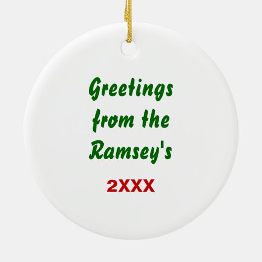 Penguin Weihnachtsparadies Keramikornament (Hinten)