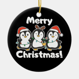 Penguin Weihnachtstiere Niedliche Pinguine Keramik Ornament