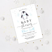 Penguin Winter Baby Dusche Einladung
