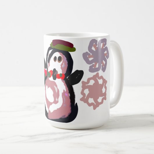 Penguin Winter Kaffeetasse (VorderseiteRechts)